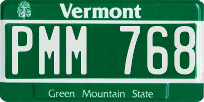 VT license plate PMM768