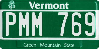 VT license plate PMM769