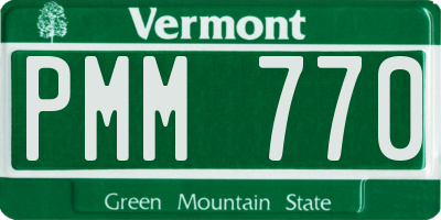 VT license plate PMM770