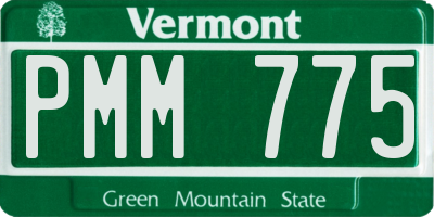 VT license plate PMM775