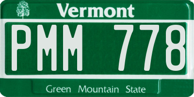 VT license plate PMM778