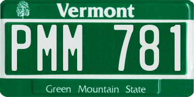 VT license plate PMM781