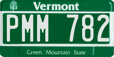 VT license plate PMM782