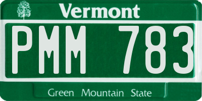 VT license plate PMM783