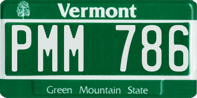 VT license plate PMM786