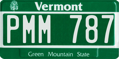 VT license plate PMM787