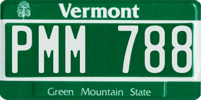 VT license plate PMM788