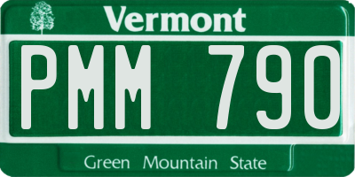 VT license plate PMM790