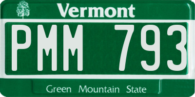 VT license plate PMM793