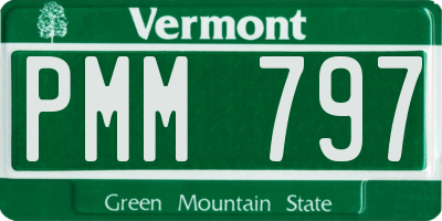 VT license plate PMM797