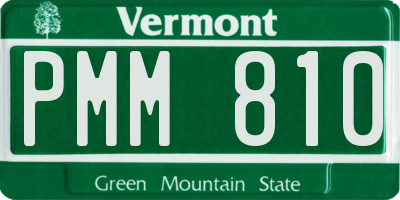 VT license plate PMM810