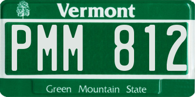 VT license plate PMM812