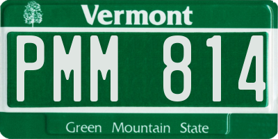 VT license plate PMM814