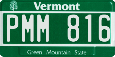 VT license plate PMM816