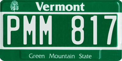 VT license plate PMM817