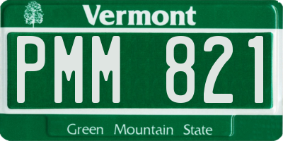 VT license plate PMM821