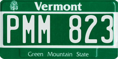 VT license plate PMM823