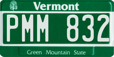 VT license plate PMM832