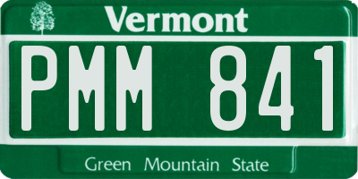VT license plate PMM841
