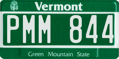 VT license plate PMM844
