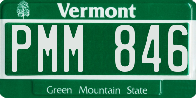 VT license plate PMM846