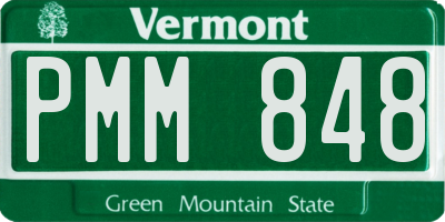 VT license plate PMM848