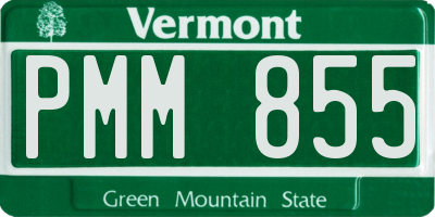 VT license plate PMM855