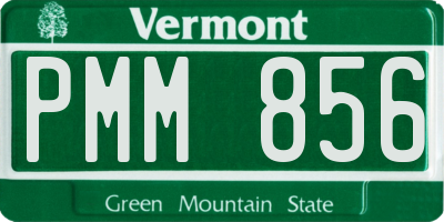 VT license plate PMM856