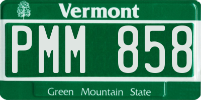 VT license plate PMM858