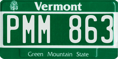 VT license plate PMM863