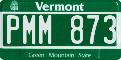 VT license plate PMM873
