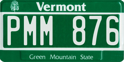 VT license plate PMM876