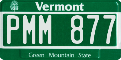 VT license plate PMM877