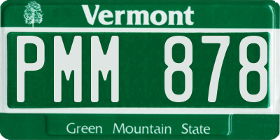 VT license plate PMM878