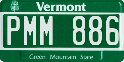 VT license plate PMM886