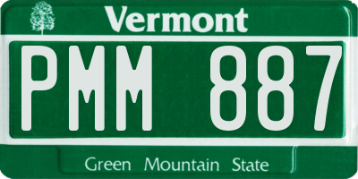 VT license plate PMM887