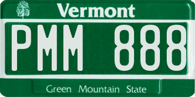 VT license plate PMM888