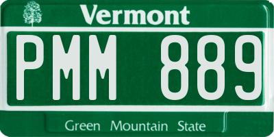 VT license plate PMM889