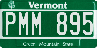 VT license plate PMM895