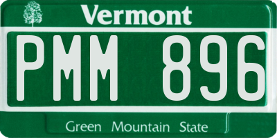 VT license plate PMM896