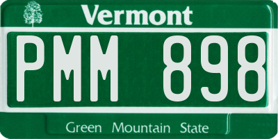 VT license plate PMM898