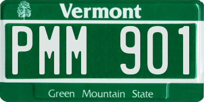 VT license plate PMM901