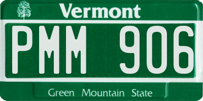 VT license plate PMM906