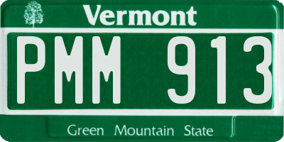 VT license plate PMM913