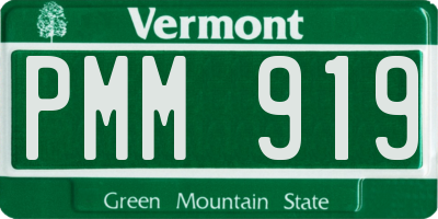 VT license plate PMM919