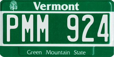 VT license plate PMM924