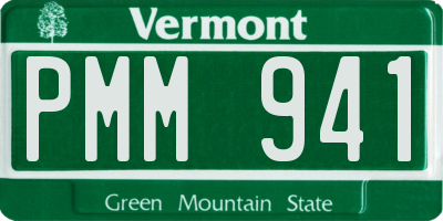 VT license plate PMM941