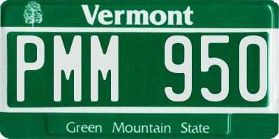 VT license plate PMM950
