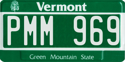 VT license plate PMM969