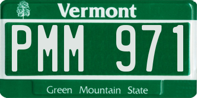 VT license plate PMM971